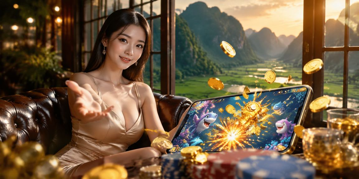 Người dùng Ninh Bình chơi game bắn cá trực tuyến tại quán cà phê buổi tối